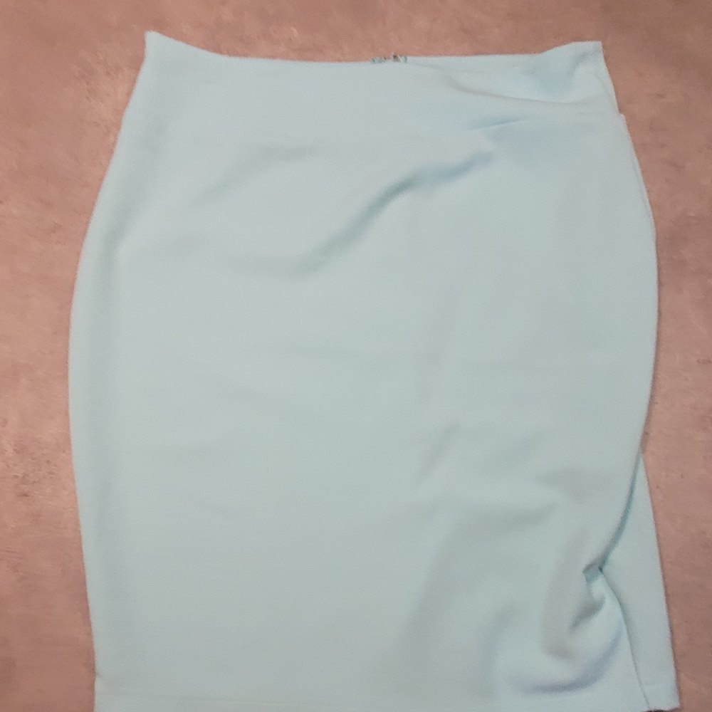 Chic Sky Blue Pencil Skirt